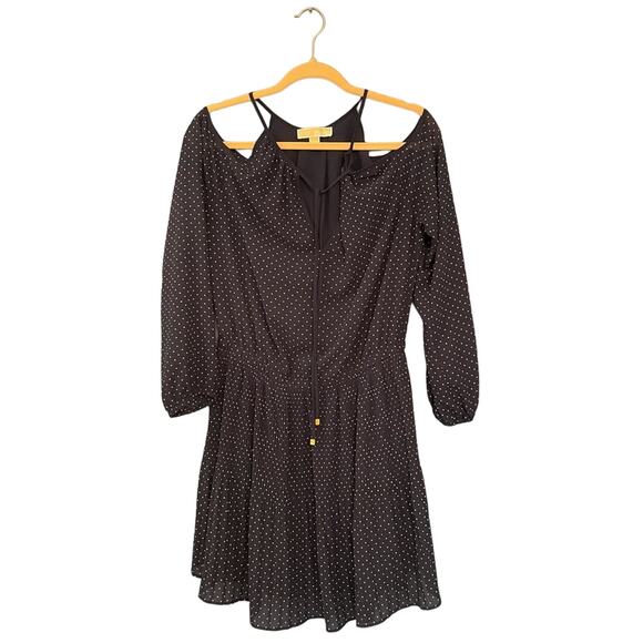 MICHAEL Michael Kors Dresses & Skirts - Michael Michael Kors M mini dress polka dot long sleeve blue white sundress